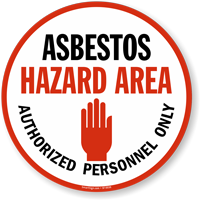 Adhesive safety floor sign