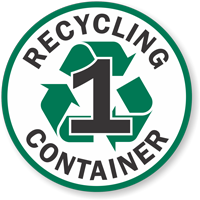 Recycling floor sign label kit