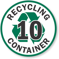 Recycling floor sign label kit