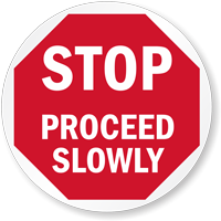 Slow down floor marker