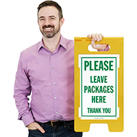 Package Delivery Instructions Sign
