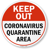Quarantine Zone Floor Sign