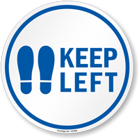 Left Footprints Floor Sign