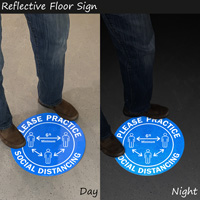 6 Ft Minimum Social Distancing Floor Sign