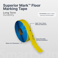 2-inch Solid Superior Mark Floor Tape