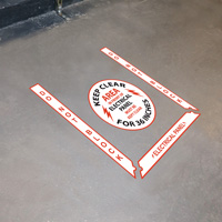 Visual Alert Keep Clear of Electrical Panel
