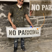 No parking stencil