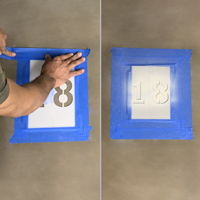 Parking spot stencil