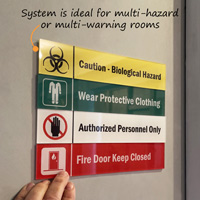 Caution Biological Hazard Stackable Sign