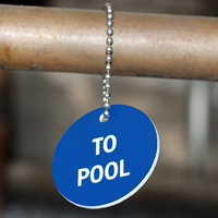 To Pool Stock Engraved Valve Circular Tag