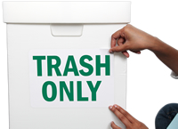 Trash Litter Recycle Sign