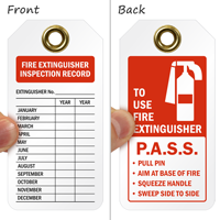 Fire Extinguisher Inspection Record Tags