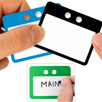 PVC Cable ID Blank Write On 2 Holes Tags