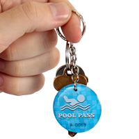Epoxy Pool Pass Steel Key Tags