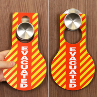 Evacuated Pear Shaped Plastic Door Hang Tags