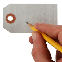 1.625" X 3.125" Write On Blank Aluminum Markings Tag