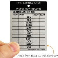 Fire Extinguisher Maintenance Tags