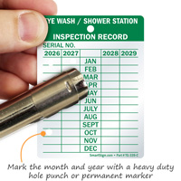 Maintenance Metal Tag for Eye Wash