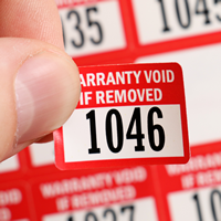 Custom Destructible prenumbered labels