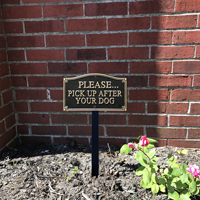 Pick Up After Your Dog Statement Plaque