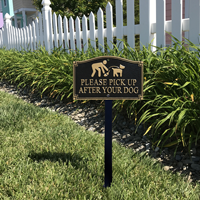 Pick Up After Your Dog Statement Lawn Plaque