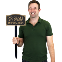 No Glass Allowed Gardenboss™ Statement Plaque