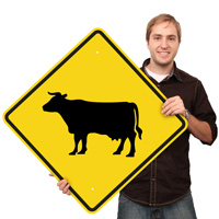 Cattle crossing sign