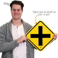 Cross Road Symbol Sign