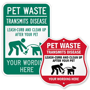 Custom Dog Poop Signs