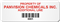 Asset Label, Property of Company Name with Barcode