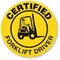 Certified Forklift Driver Hard Hat Labels