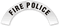 Fire Police Rocker Hard Hat Decals