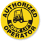 Authorized Fork Lift Operator Hard Hat Labels