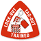 Lock-Out Tag-Out Trained Triangle Hard Hat Decal