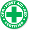 CPR First Aid AED Certified Hard Hat Decals