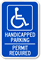 Handicapped Parking Permit Required Sign