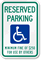 Reserved Parking Minimum Fine Sign