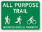 All Purpose Trail, Motorized Vehicles Prohibited Sign