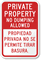 Private Property No Dumping Allowed Sign
