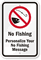 Custom No Fishing Sign