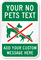 Custom No Pet Sign