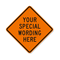 Custom Orange Black Diamond Template Parking Sign