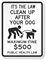 Public Health Law - Maximum Fine $500 Sign