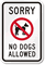 Sorry No Dogs Allowed Sign