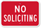 No Soliciting Sign