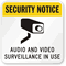 Security Notice - Audio And Video Surveillance Sign