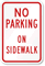 No Parking On Sidewalk Parking Sign