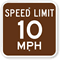 Speed Limit 10 MPH Sign