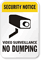 Security Notice, No Dumping Video Surveillance Sign