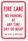 Wisconsin Fire Lane No Parking Sign